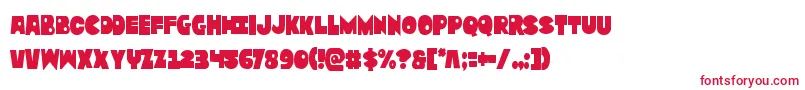 Zounderkitecond Font – Red Fonts on White Background