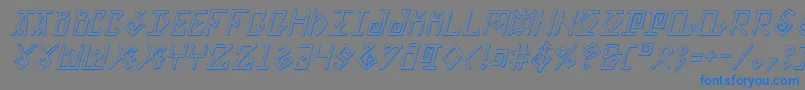 ElderMagicShadowItalic Font – Blue Fonts on Gray Background