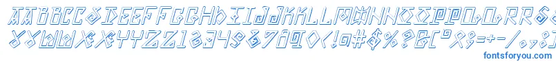 Шрифт ElderMagicShadowItalic – синие шрифты