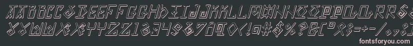 ElderMagicShadowItalic Font – Pink Fonts on Black Background