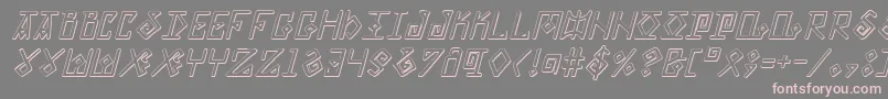 ElderMagicShadowItalic-Schriftart – Rosa Schriften auf grauem Hintergrund