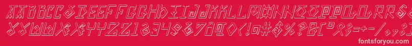 Шрифт ElderMagicShadowItalic – розовые шрифты на красном фоне