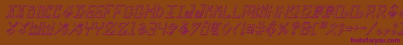 ElderMagicShadowItalic Font – Purple Fonts on Brown Background