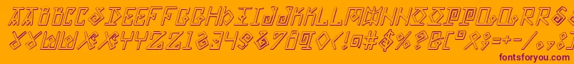 ElderMagicShadowItalic Font – Purple Fonts on Orange Background
