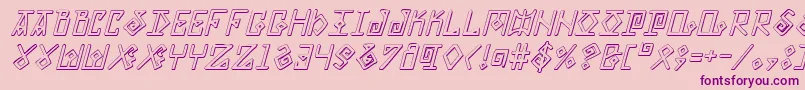 Шрифт ElderMagicShadowItalic – фиолетовые шрифты на розовом фоне