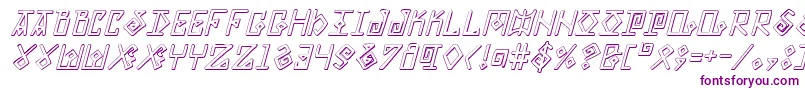 フォントElderMagicShadowItalic – 白い背景に紫のフォント