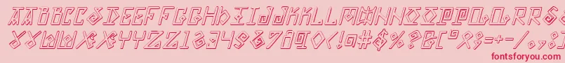 ElderMagicShadowItalic Font – Red Fonts on Pink Background