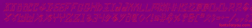 ElderMagicShadowItalic Font – Red Fonts on Purple Background