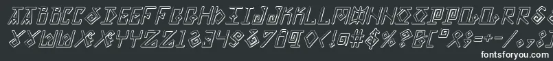 フォントElderMagicShadowItalic – 黒い背景に白い文字