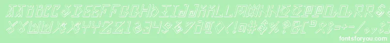 ElderMagicShadowItalic Font – White Fonts on Green Background