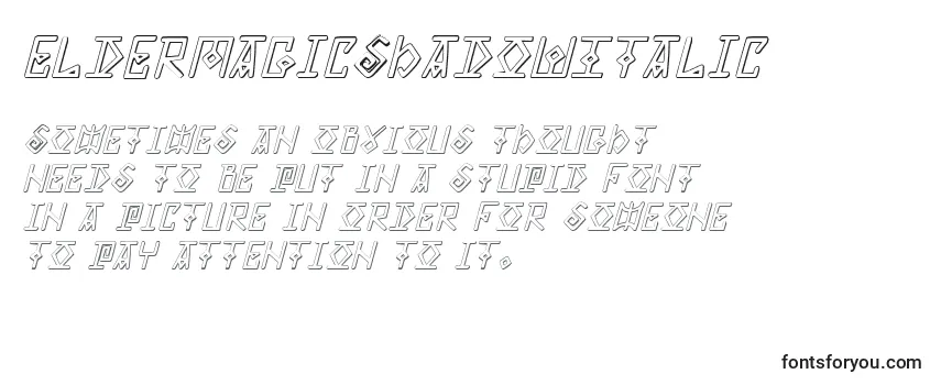 Обзор шрифта ElderMagicShadowItalic
