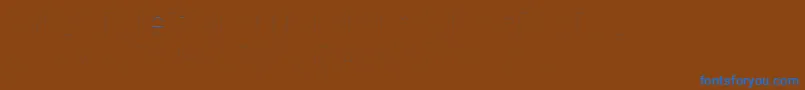 Czcionka FirasanscondensedTwo – niebieskie czcionki na brązowym tle