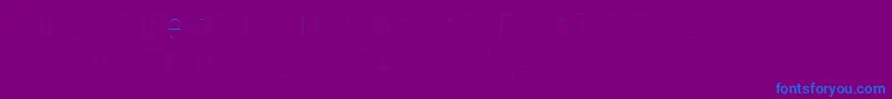Fonte FirasanscondensedTwo – fontes azuis em um fundo violeta