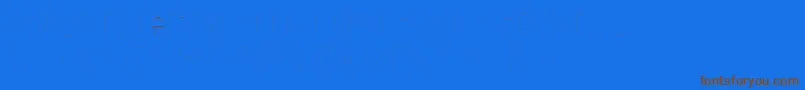 フォントFirasanscondensedTwo – 茶色の文字が青い背景にあります。