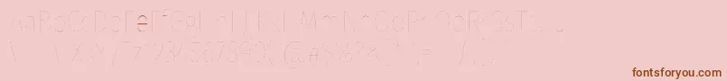 フォントFirasanscondensedTwo – ピンクの背景に茶色のフォント