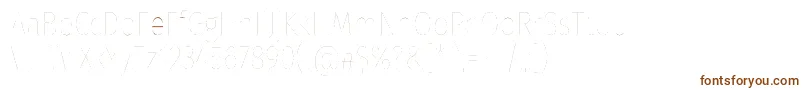 FirasanscondensedTwo-Schriftart – Braune Schriften auf weißem Hintergrund