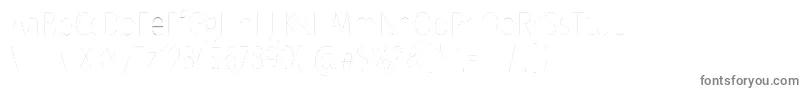 FirasanscondensedTwo-fontti – harmaat kirjasimet valkoisella taustalla