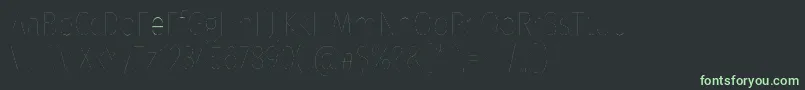 FirasanscondensedTwo Font – Green Fonts on Black Background