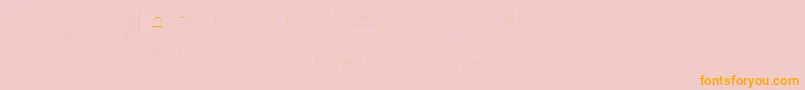 Fonte FirasanscondensedTwo – fontes laranjas em um fundo rosa