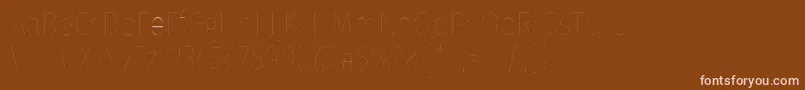 FirasanscondensedTwo-Schriftart – Rosa Schriften auf braunem Hintergrund