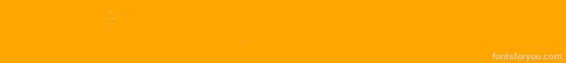 FirasanscondensedTwo-Schriftart – Rosa Schriften auf orangefarbenem Hintergrund