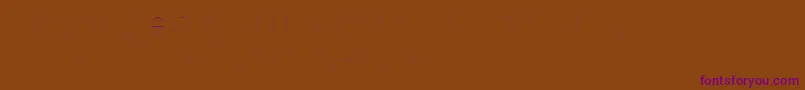 Czcionka FirasanscondensedTwo – fioletowe czcionki na brązowym tle