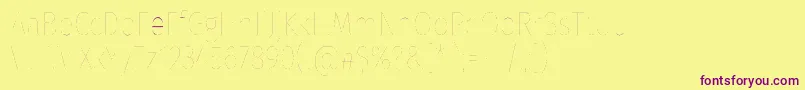 FirasanscondensedTwo-Schriftart – Violette Schriften auf gelbem Hintergrund