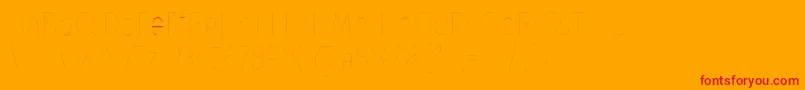 FirasanscondensedTwo Font – Red Fonts on Orange Background