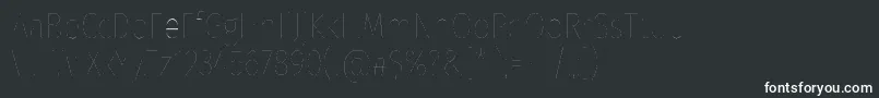 Шрифт FirasanscondensedTwo – белые шрифты на чёрном фоне