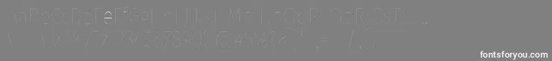 フォントFirasanscondensedTwo – 灰色の背景に白い文字