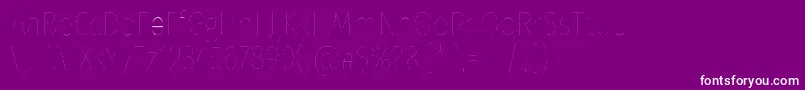 FirasanscondensedTwo-Schriftart – Weiße Schriften auf violettem Hintergrund