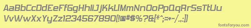 VibrocexVibrocen3 Font – Gray Fonts on Yellow Background