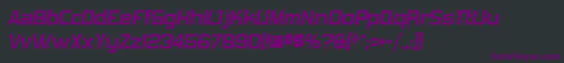 フォントVibrocexVibrocen3 – 黒い背景に紫のフォント