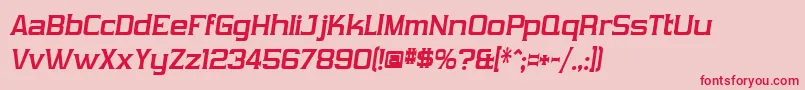 VibrocexVibrocen3 Font – Red Fonts on Pink Background
