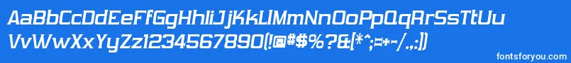 VibrocexVibrocen3 Font – White Fonts on Blue Background