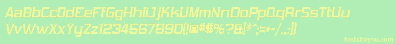 VibrocexVibrocen3 Font – Yellow Fonts on Green Background