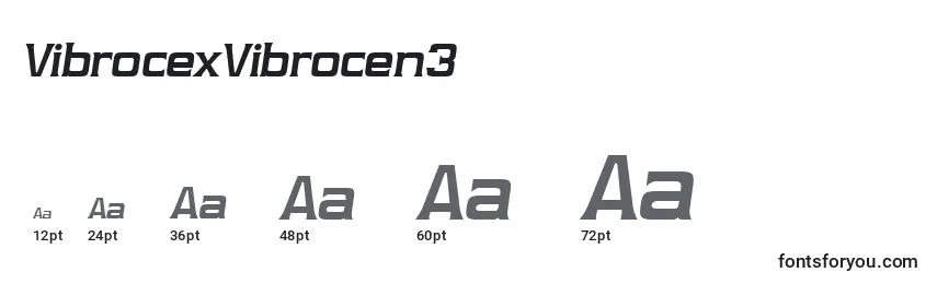 VibrocexVibrocen3 Font Sizes