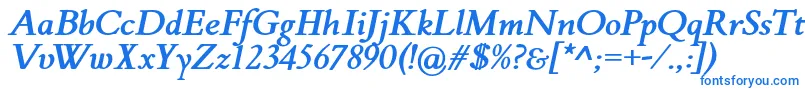 FlankerGriffoItalicBold Font – Blue Fonts on White Background