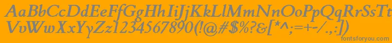FlankerGriffoItalicBold Font – Gray Fonts on Orange Background