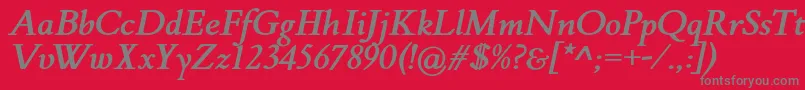 FlankerGriffoItalicBold Font – Gray Fonts on Red Background