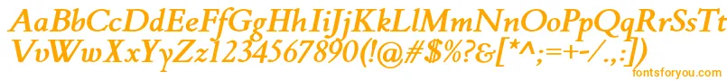 FlankerGriffoItalicBold Font – Orange Fonts on White Background
