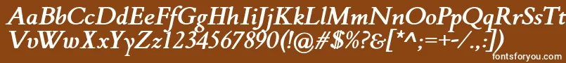 FlankerGriffoItalicBold Font – White Fonts on Brown Background