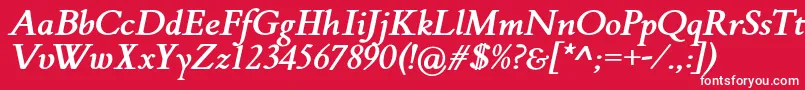 FlankerGriffoItalicBold Font – White Fonts on Red Background