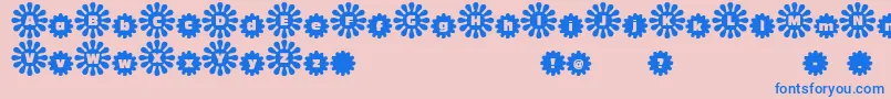 ShowerFlower Font – Blue Fonts on Pink Background