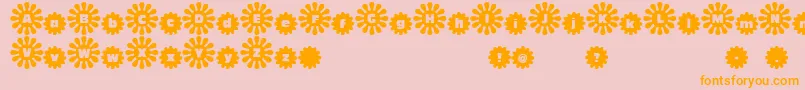 ShowerFlower Font – Orange Fonts on Pink Background