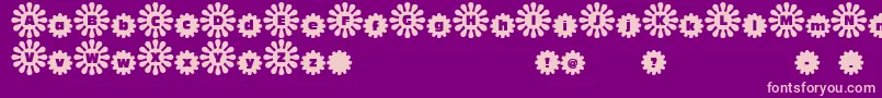 ShowerFlower Font – Pink Fonts on Purple Background