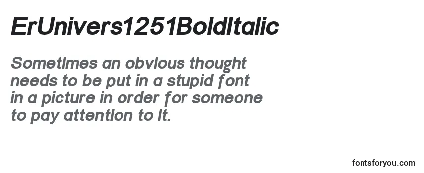 Review of the ErUnivers1251BoldItalic Font