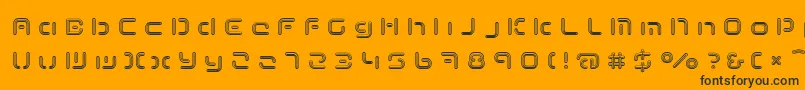 TermRegccc Font – Black Fonts on Orange Background