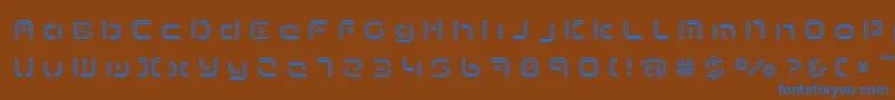 TermRegccc Font – Blue Fonts on Brown Background