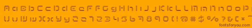 TermRegccc Font – Brown Fonts on Orange Background